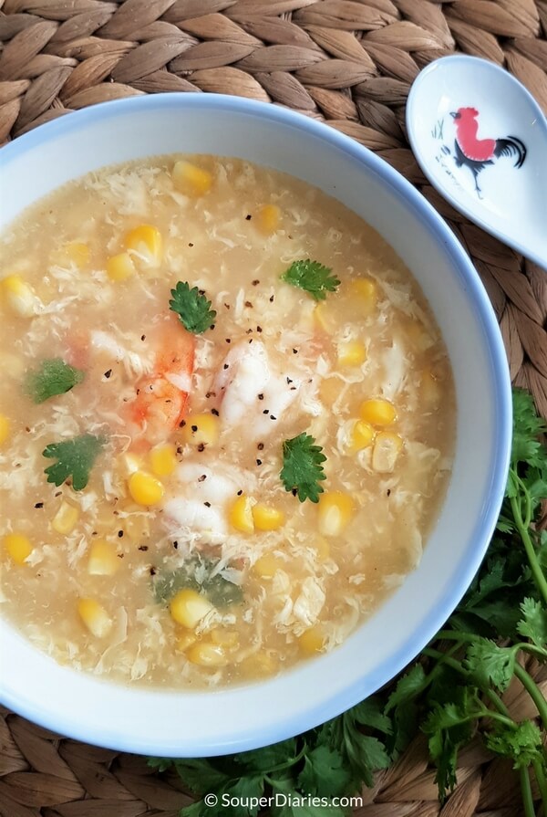 Corn Soup (Egg Drop Soup) - Mama Lola Cooks