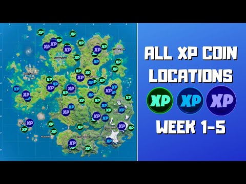 All XP Coin Locations - Fortnite Chapter 2 Season 5 - Green, Blue, Purple, Gold - Gamepur