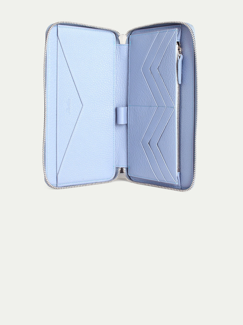 Light Blue Zip Around Short Wallet - CHARLES & KEITH IE