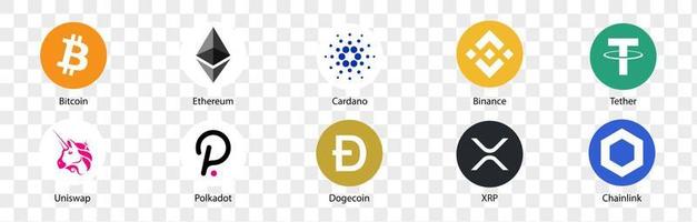 cryptocurrency logos vector in (.SVG, .EPS, .AI, .CDR, .PDF) free download