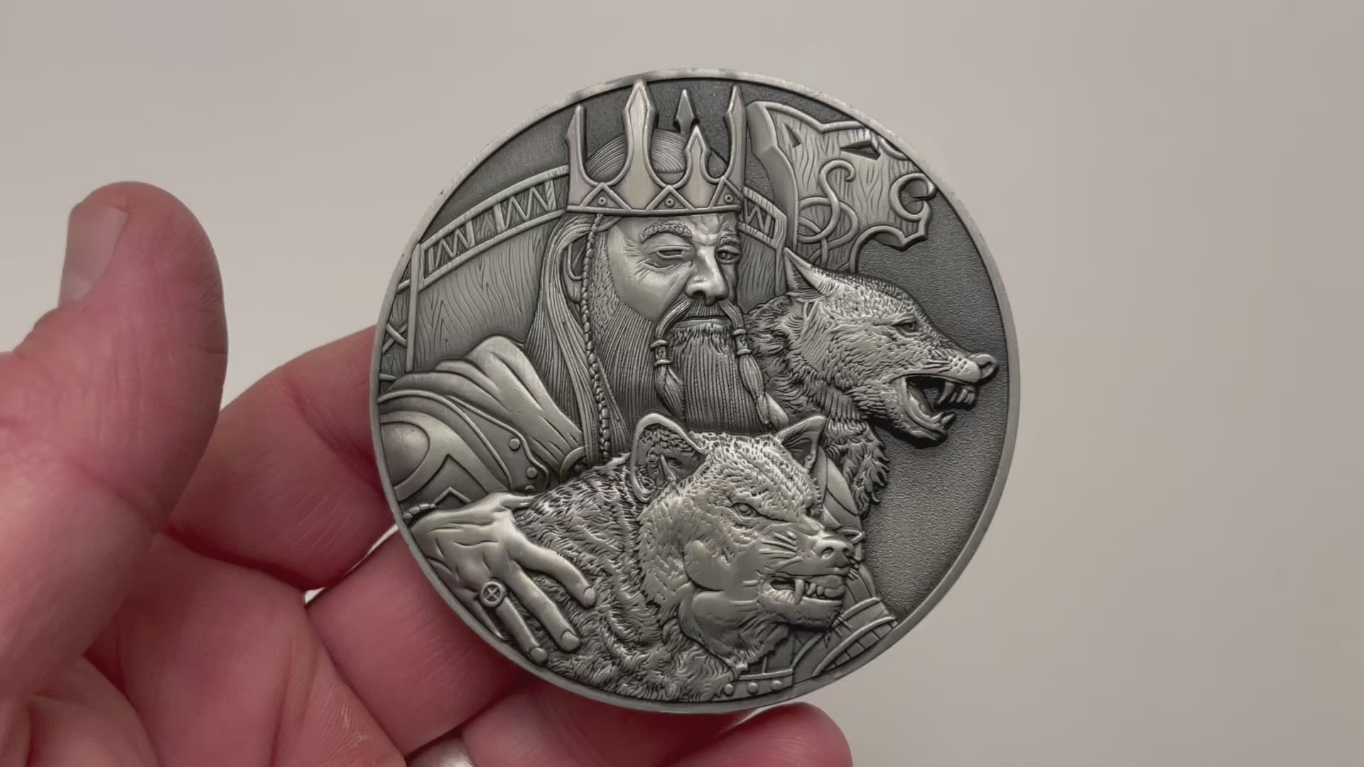 Norse Gods #2 Odin $20 1 OZ Proof Pure Silver Gold-Plated Coin Canada