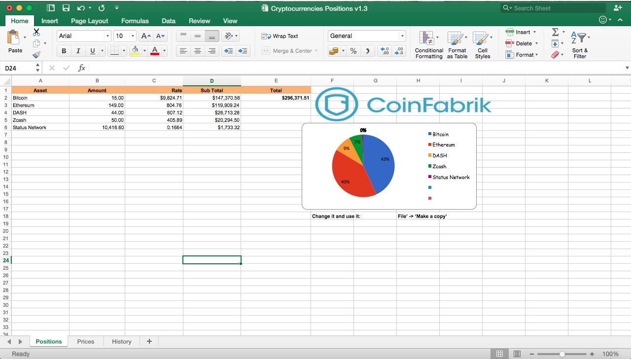 Best Free Cryptocurrencies Portfolio Tracking Spreadsheet - Hongkiat