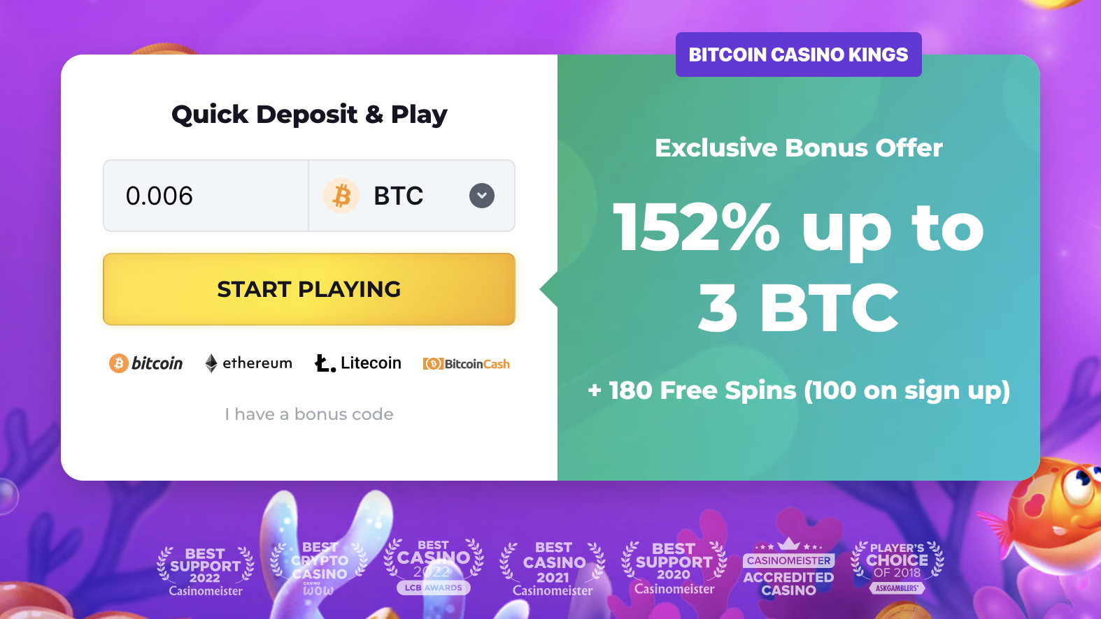 Top Bitcoin Casinos With Free Spin Bonus