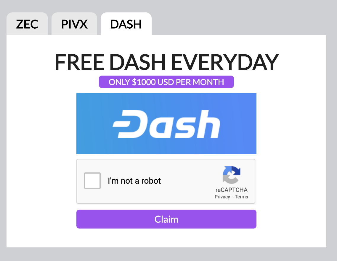 bitcoinlog.fun - Dash Faucet