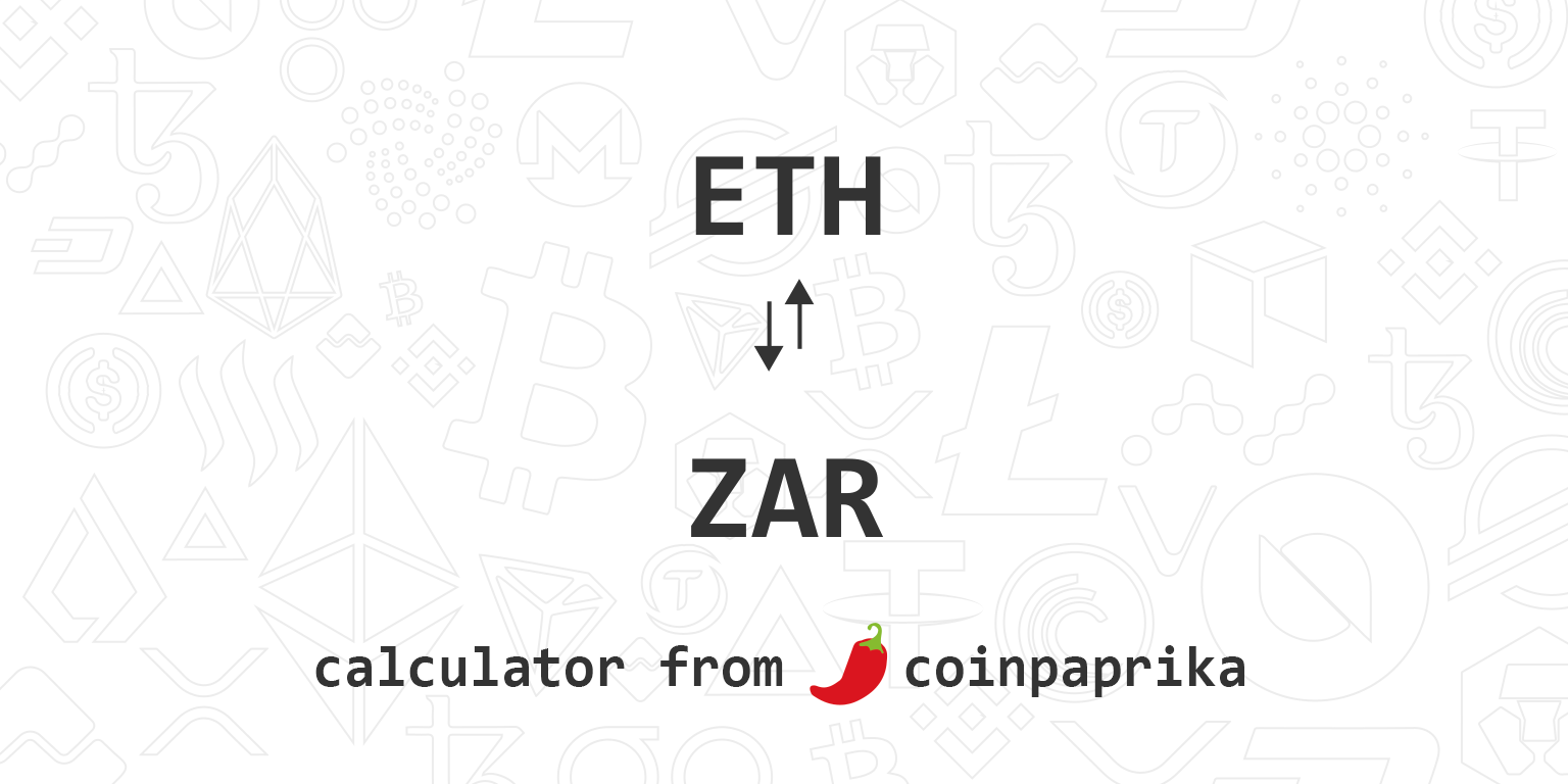 Convert ZAR to ETH - South African Rand to Ethereum Converter | CoinCodex