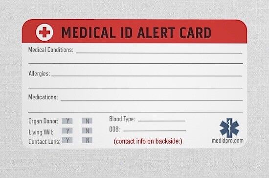 Medical ID Card | Medical Wallet Card