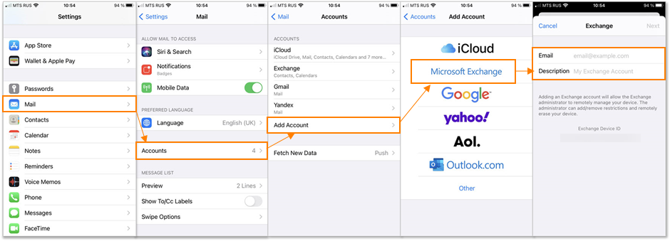 iOS Exchange ActiveSync | ManageEngine Mobile Device Manager Plus