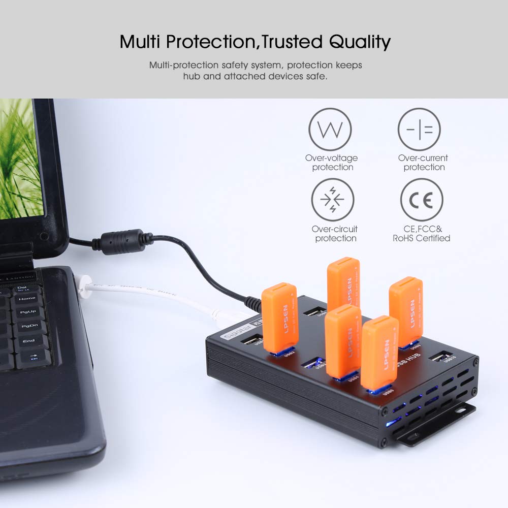 7-port USB Hub with 65W Power for Bitcoin Miners UK | Ubuy