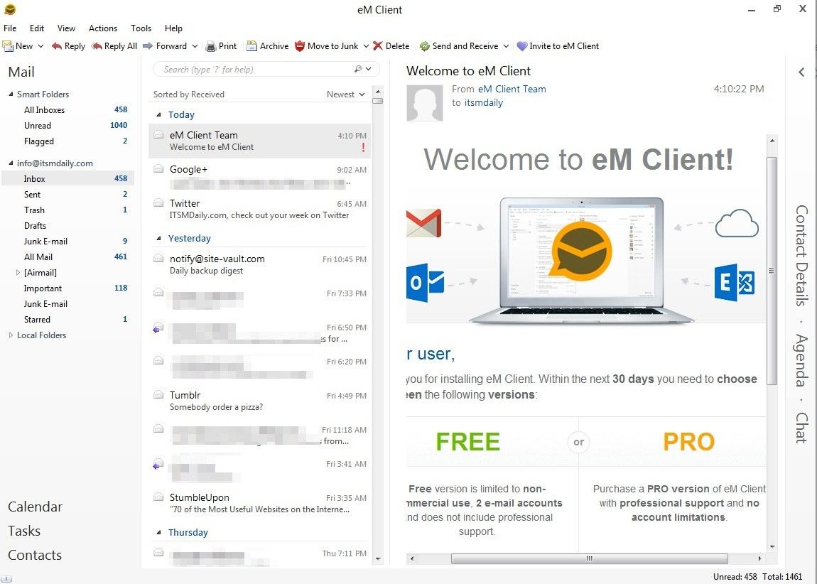 Alternative to Outlook on Windows PC reviewed: eM Client