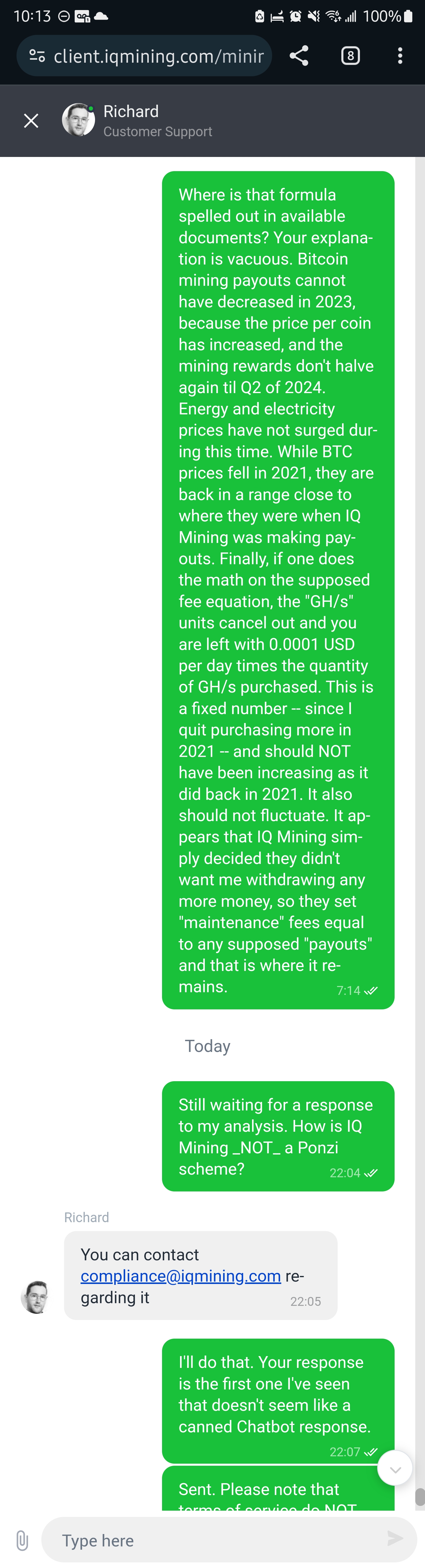 IQ Mining (bitcoinlog.fun) Reviews: Scam Or Paying - HYIP Monitor