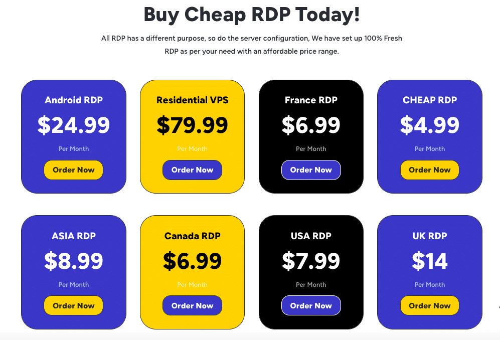 Buy RDP at Cheap Price with Admin Access, Instant Setup!