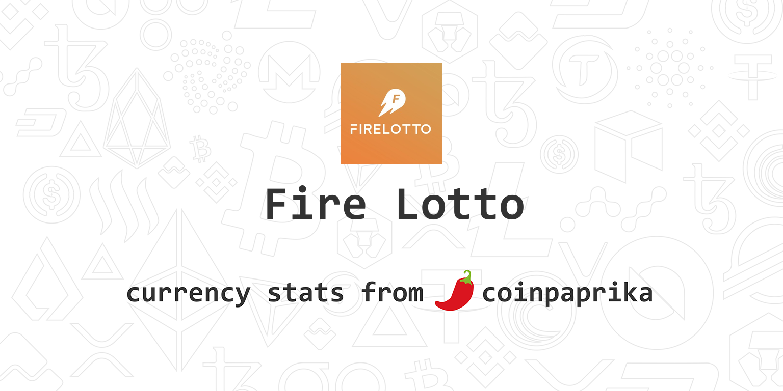 Fire Lotto price today, FLOT to USD live price, marketcap and chart | CoinMarketCap