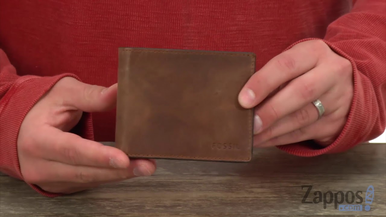 Fossil Derrick RFID Bifold with Flip ID in Brown | Stylemi