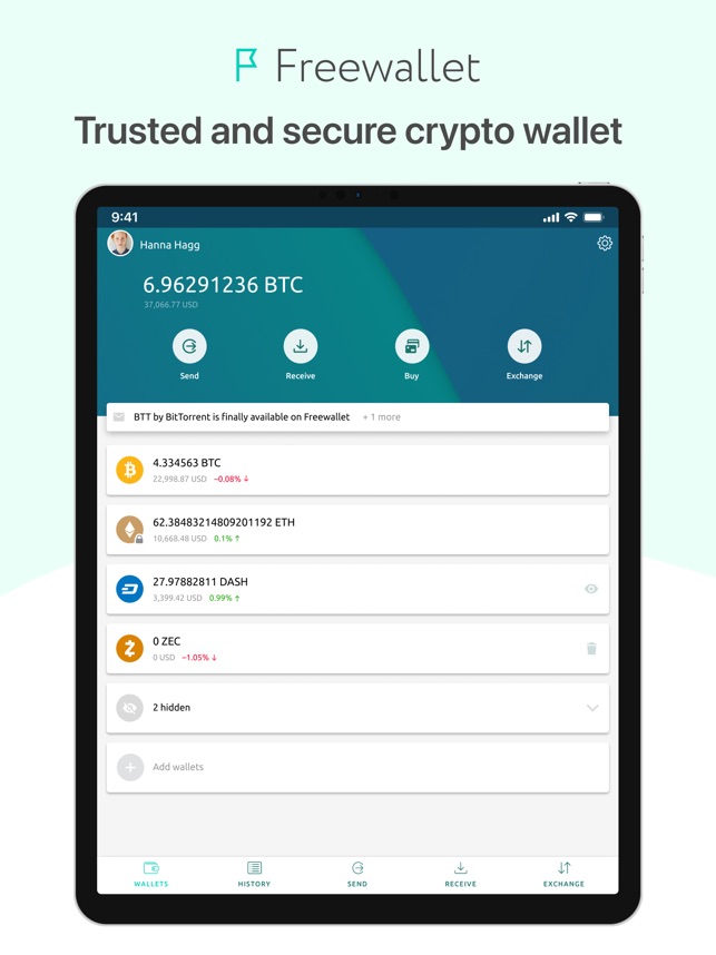 NC Wallet | The world's first commission-free crypto wallet