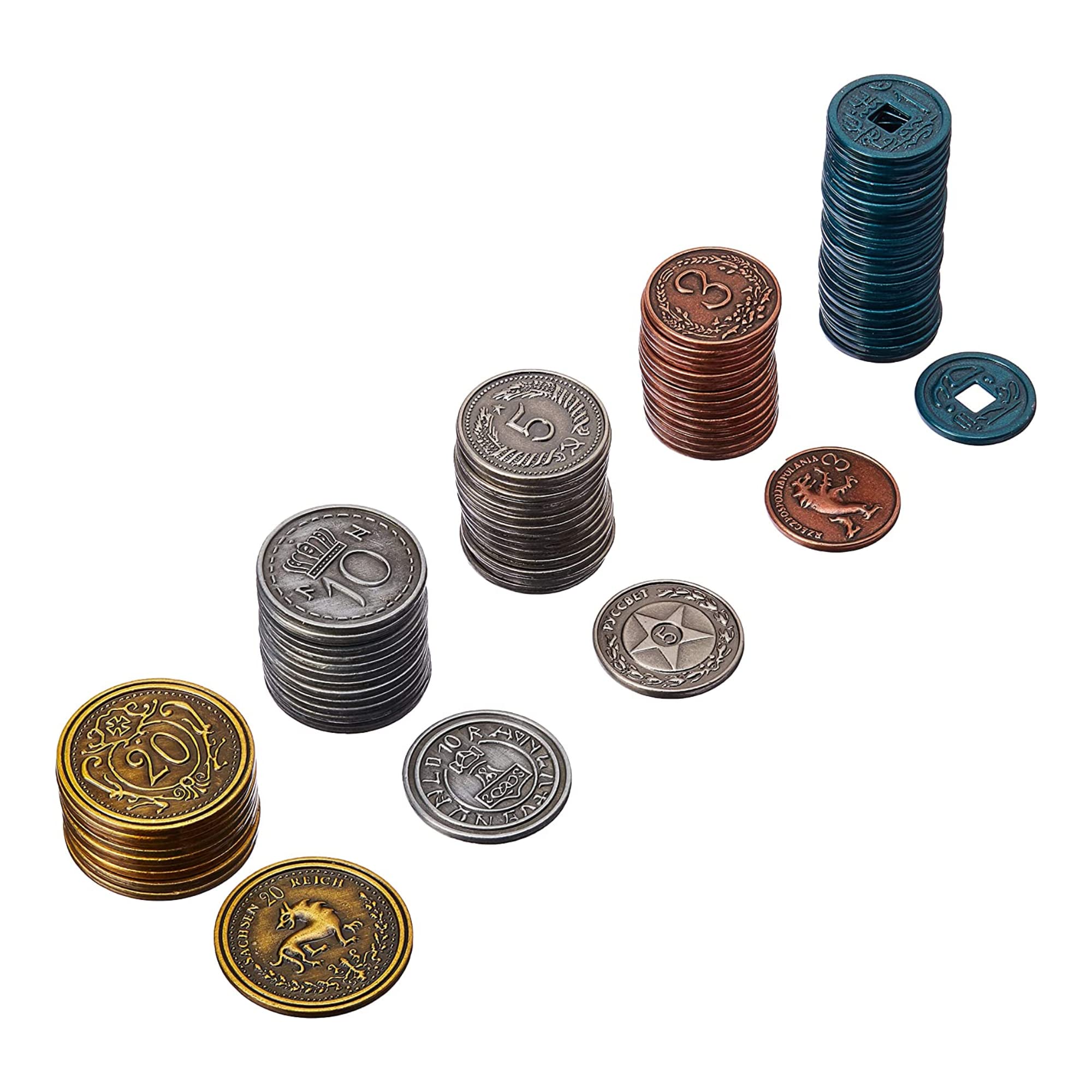 Game components, game bits, game pieces | Metal coins - Play money