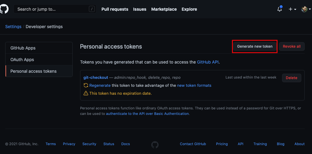 Managing your personal access tokens - GitHub Docs