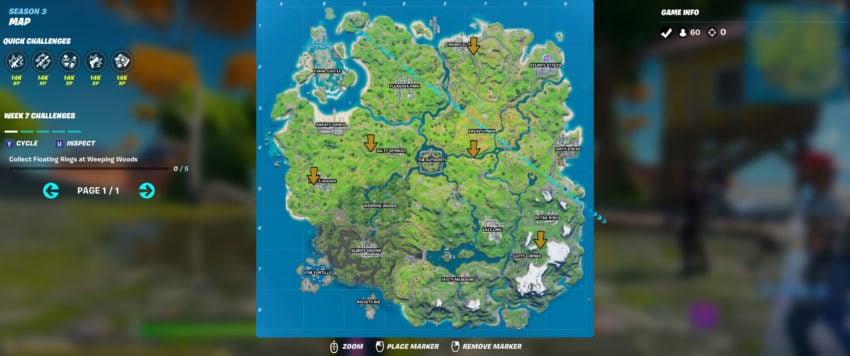 All XP Coin locations Fortnite Chapter 2 Season 5 Week 10 - Green, Blue, Purple, and Gold - Gamepur