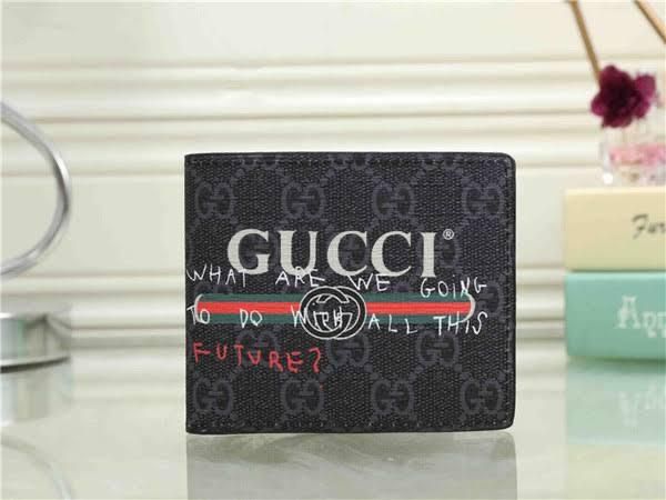 Gucci Brown x Red Monogram GG Lovely Heart Long Wallet gk56