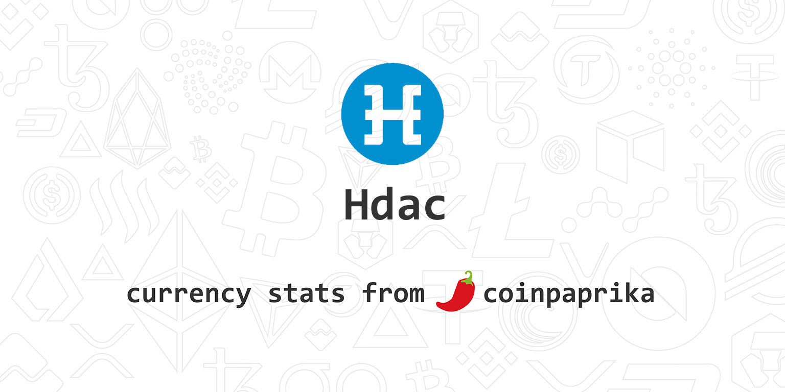 Hdac price today, (HDAC) exchange, live marketcap, chart, info | bitcoinlog.fun