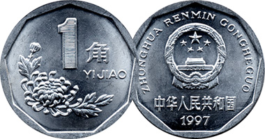 1 jiao , China - Coin value - bitcoinlog.fun