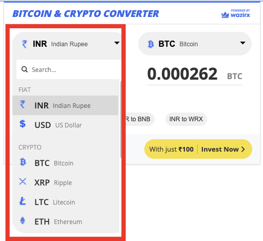 INR to BTC | Convert Indian Rupee to Bitcoin | OKX