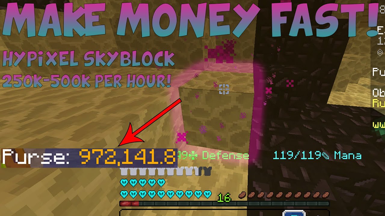 top 5 ways to earn money on minecraft hypixel skyblock | Ways to earn money, Minecraft, Earn money