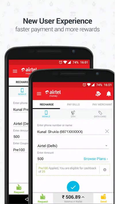 Transfer Wallet Money to Bank Account - Airtel