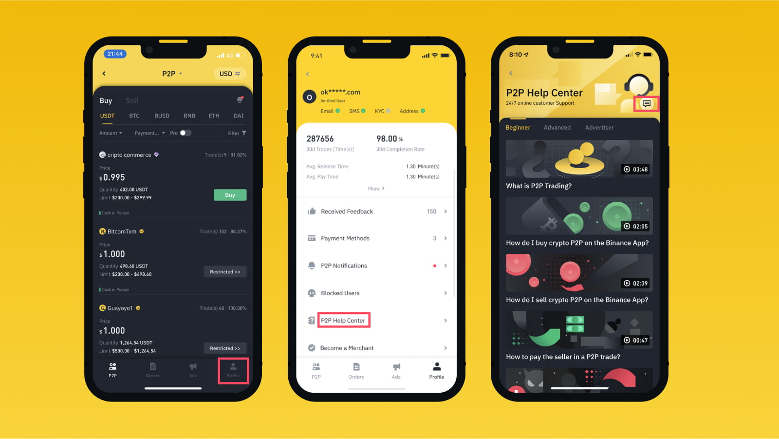 Binance issues directives on how to stay safe in P2P trading on the platform