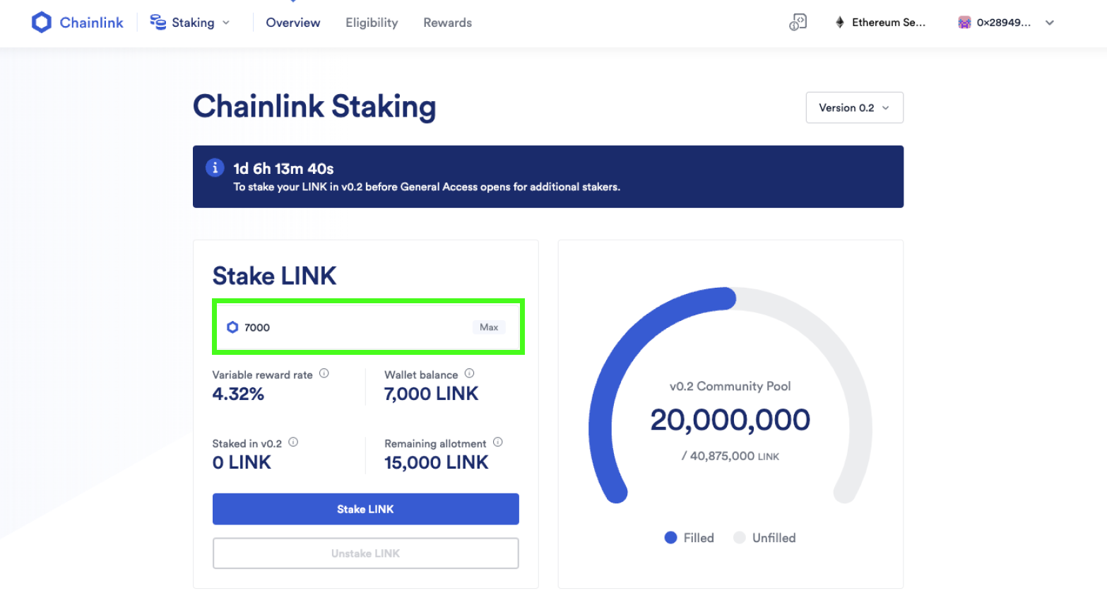Stake Link AuM & Staking Flows | Staking Rewards