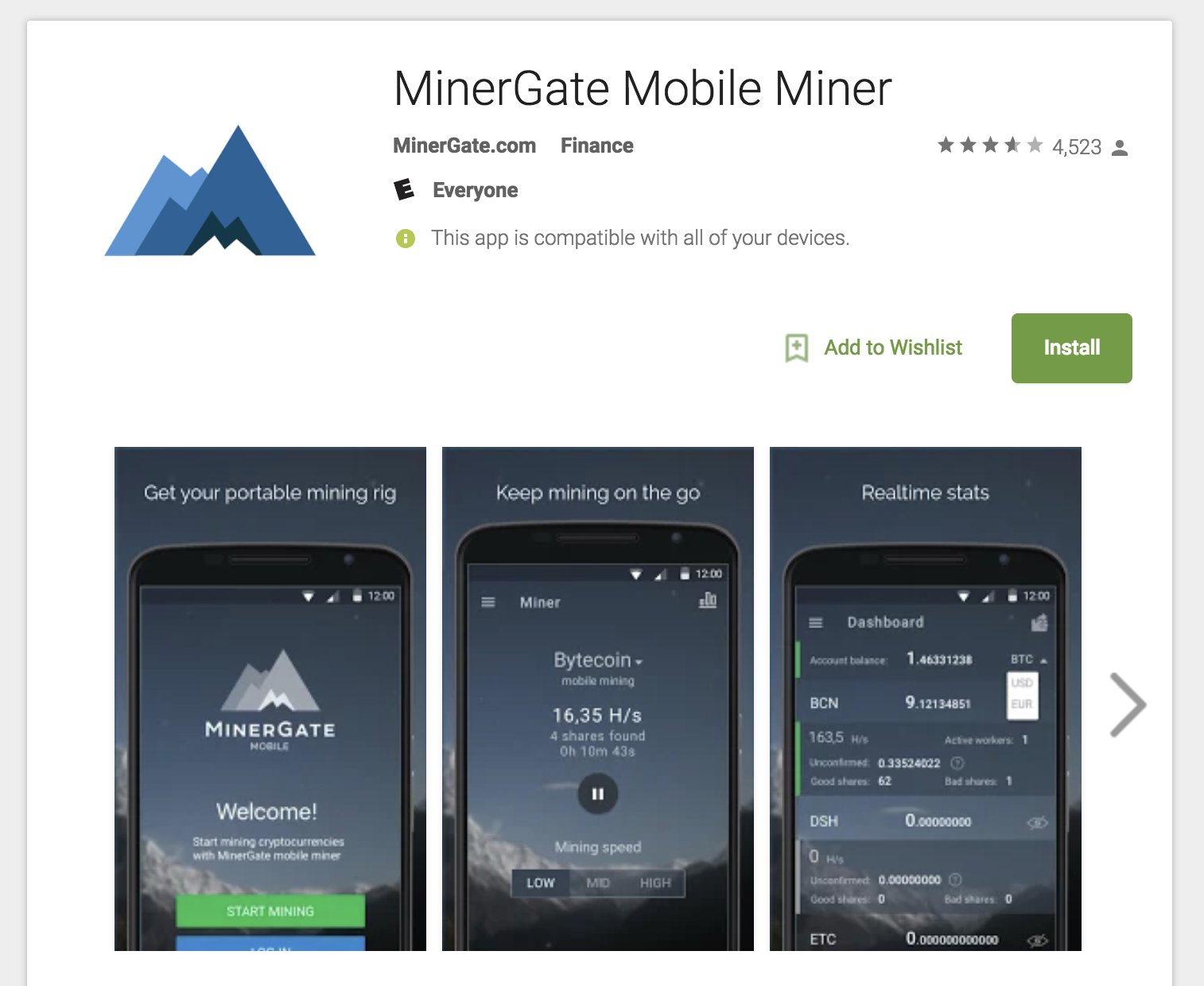 MinerGate Mobile Miner - Download APK