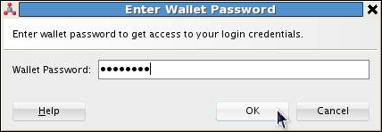 Configuring a Password-Protected Wallet for Storing Login Credentials