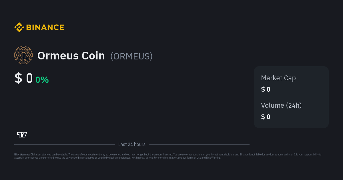 Ormeus Coin Price | ORMEUS Price index, Live chart & Market cap | OKX