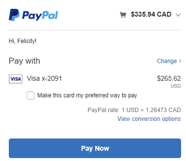 PayPal currency conversion rates vs. credit card c - The eBay Canada Community