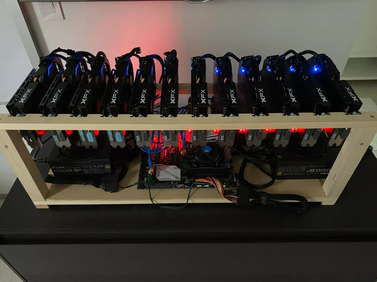 This cryptocurrency mining rig with two Radeon RX cards doubles as a heater | PC Gamer