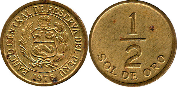 1 Sol de Oro (large Type; no mintmark) - Peru – Numista