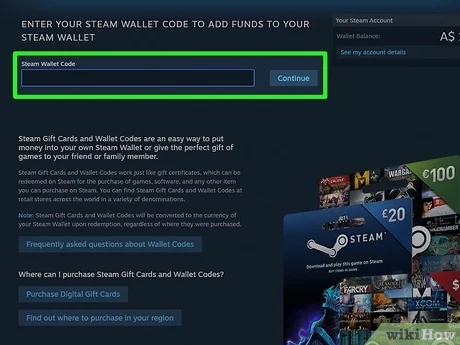 Redeem a Steam Gift Card or Wallet Code