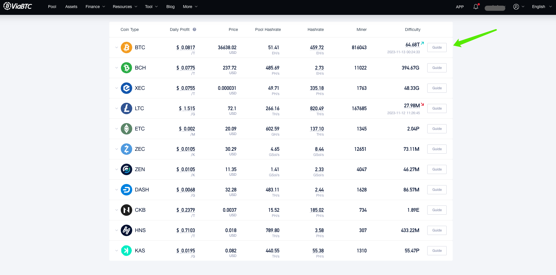 Mining pools : Awesome Miner