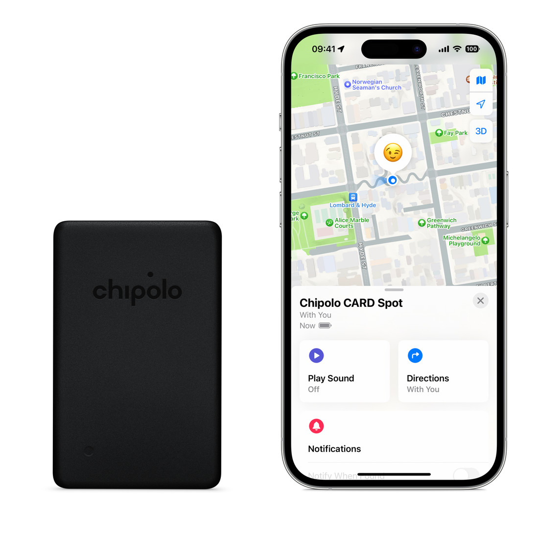 Chipolo CARD Spot Wallet Finder - Apple