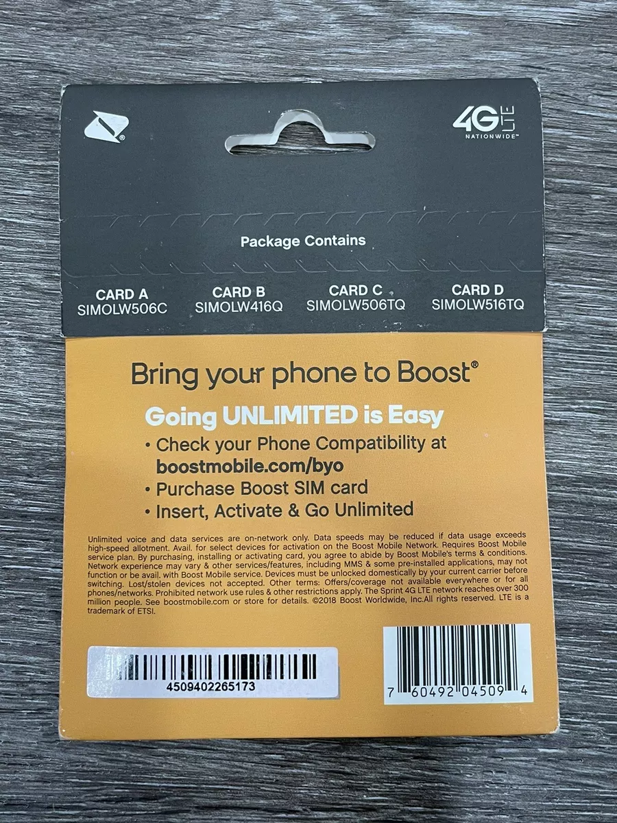 FREE SIM Card | Boost Mobile 2GB Data + Unlimited Talk & Text