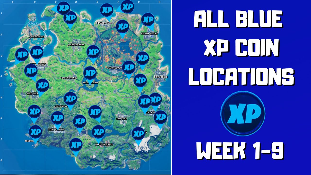 Every Week 10 XP Coin Location in Fortnite Season 4