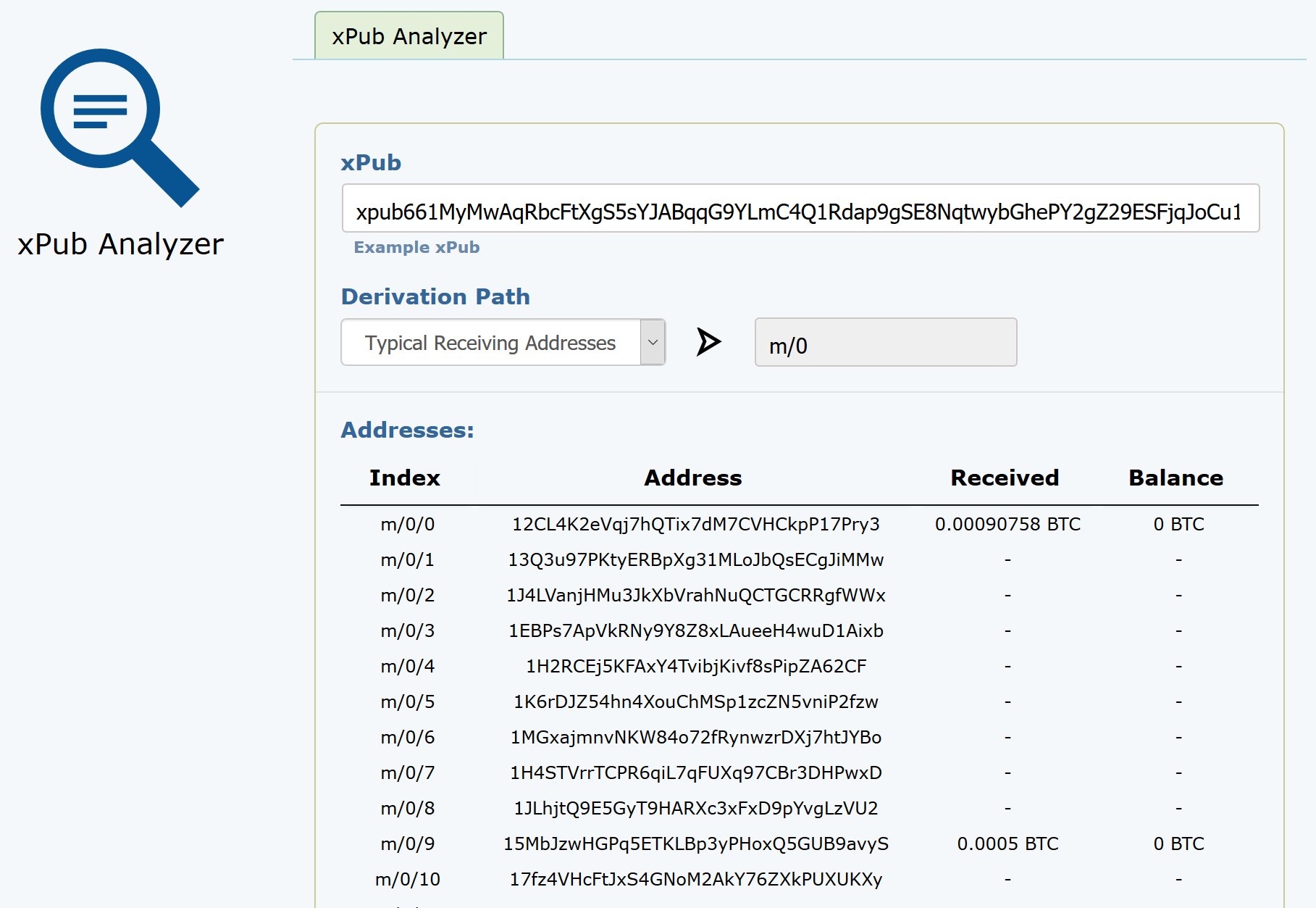 Tracking a Bitcoin xPub Address or Ledger xPub key using Vezgo