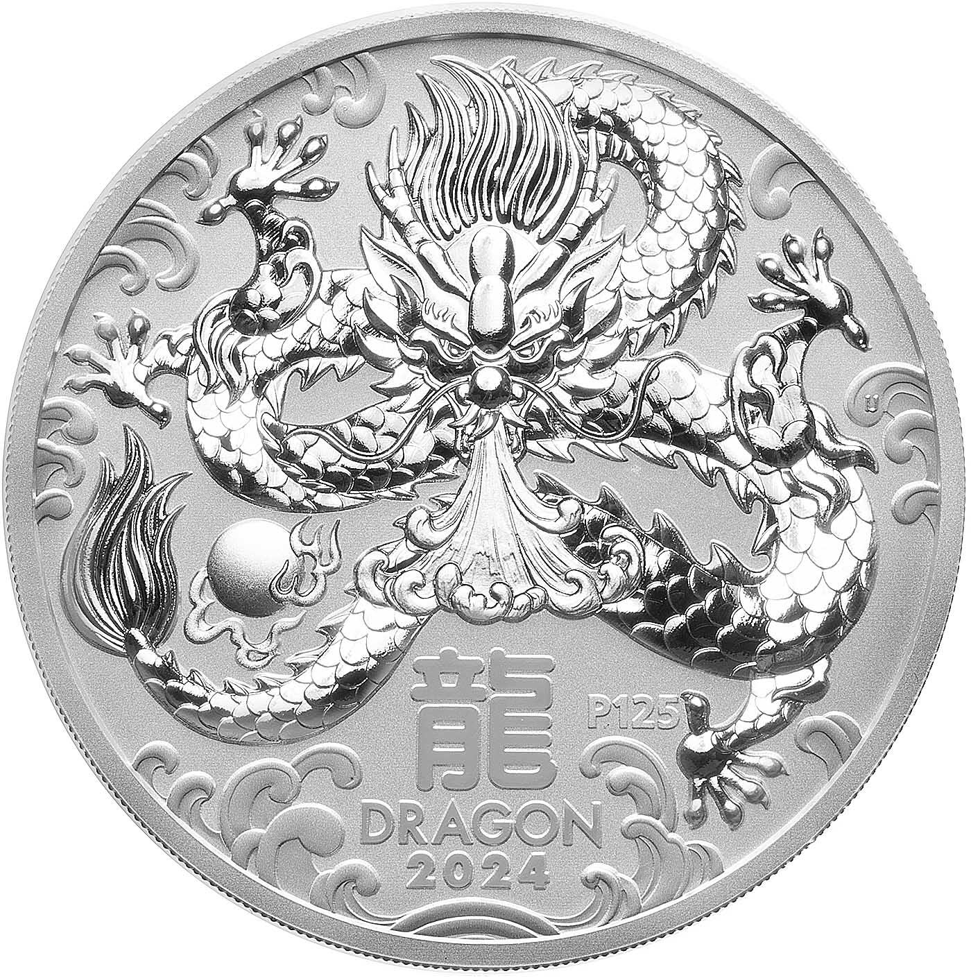 1 oz Australian Lunar Year of the Dragon Silver Coin - Tavex Norway